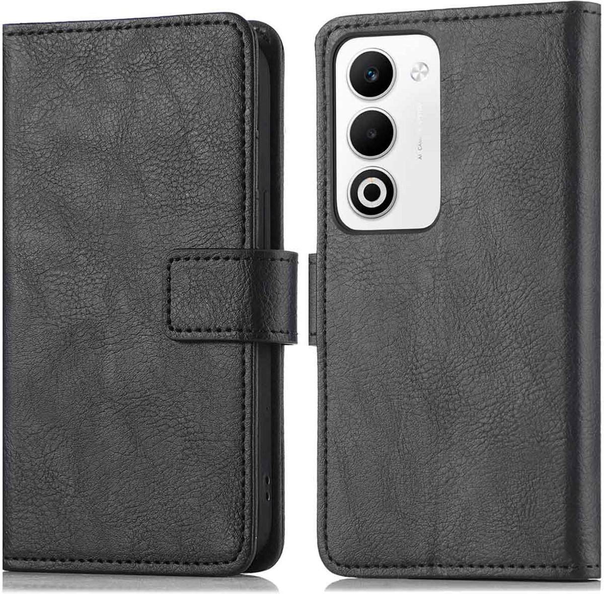 imoshion Hoesje - Geschikt voor Oppo A5 5G - Luxe Bookcase - Zwart