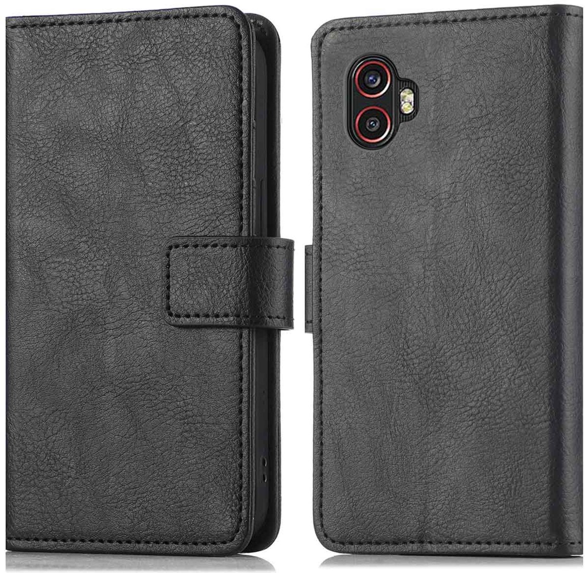 imoshion Hoesje - Geschikt voor Samsung Galaxy Xcover 6 Pro - Luxe Bookcase - Zwart