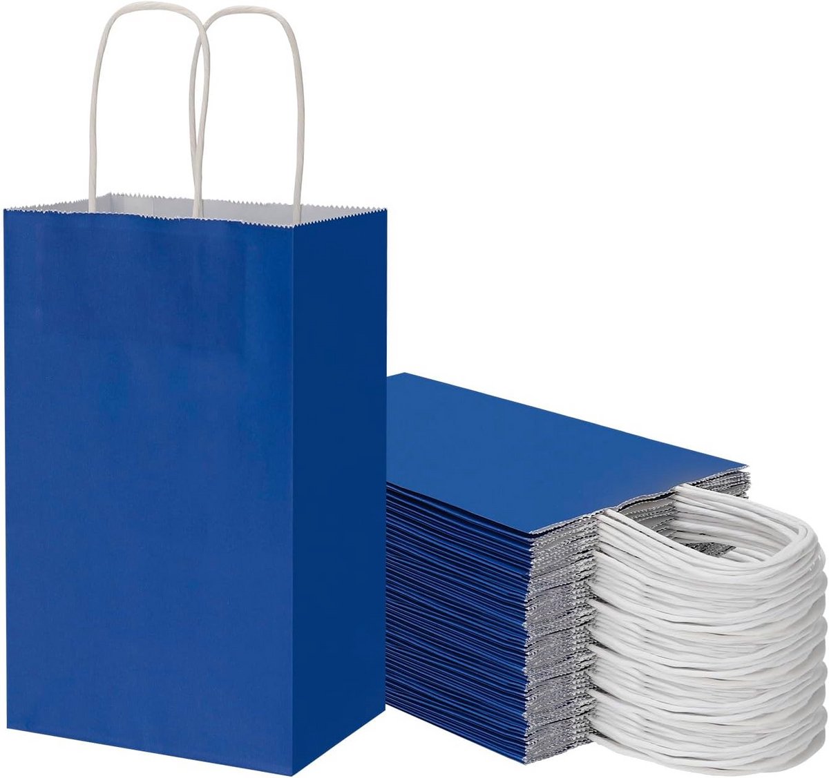 50 stuks kleine kraftpapieren zakken met handvatten