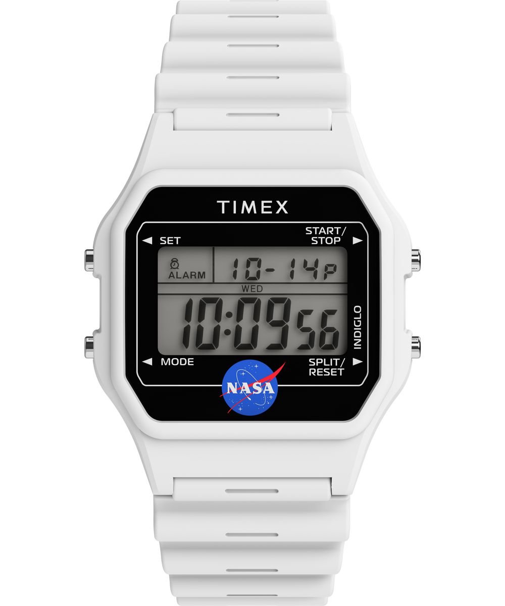 Timex Main Street NASA Artemis TW2Y13500 Horloge - Kunststof - Wit - Ø 37 mm
