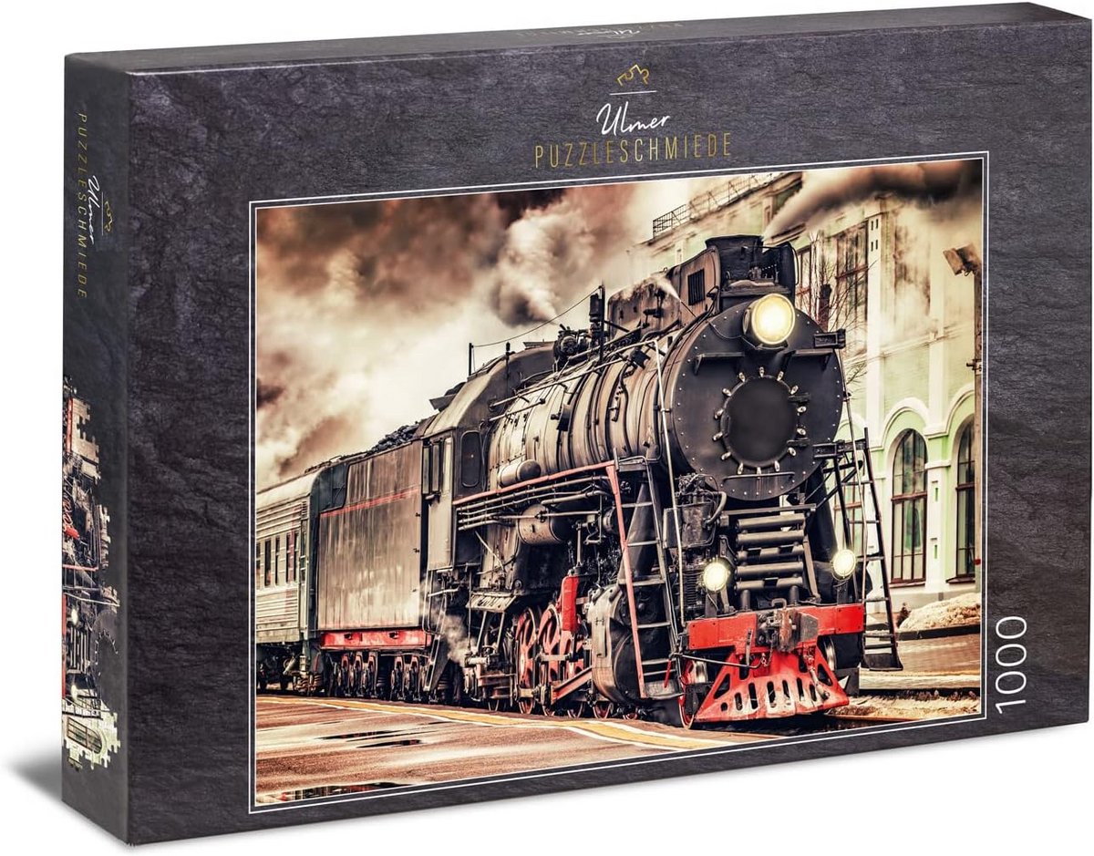 Klassiek 1000 Stukjes Puzzel: Historische Stoomlocomotief Op Het Station
