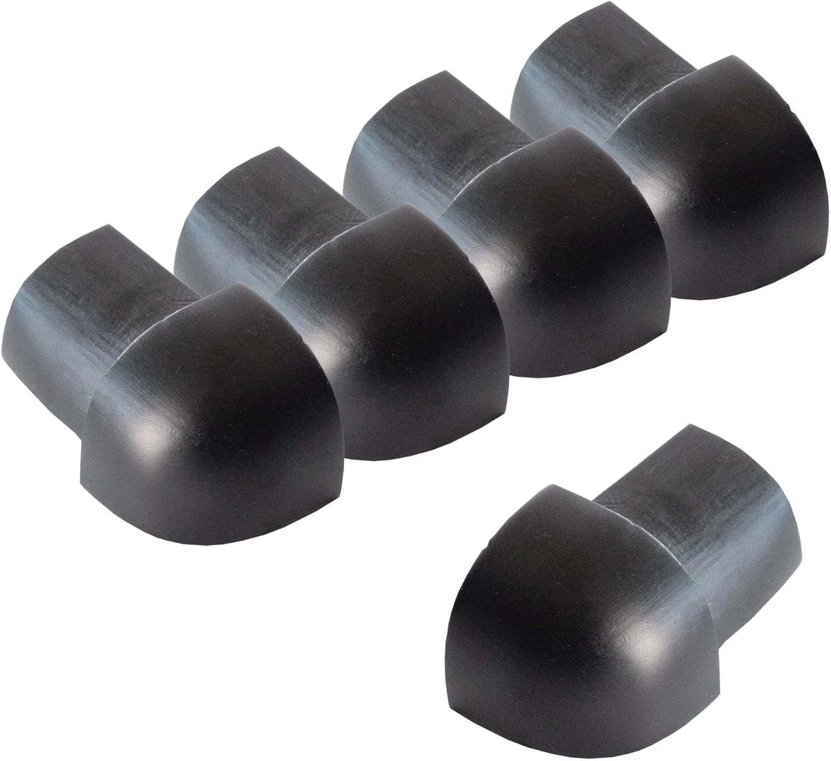 5x Buitenhoekprofiel voor Tegelprofiel 10mm - Geanodiseerd Aluminium Kwartcirkelprofiel Zwart