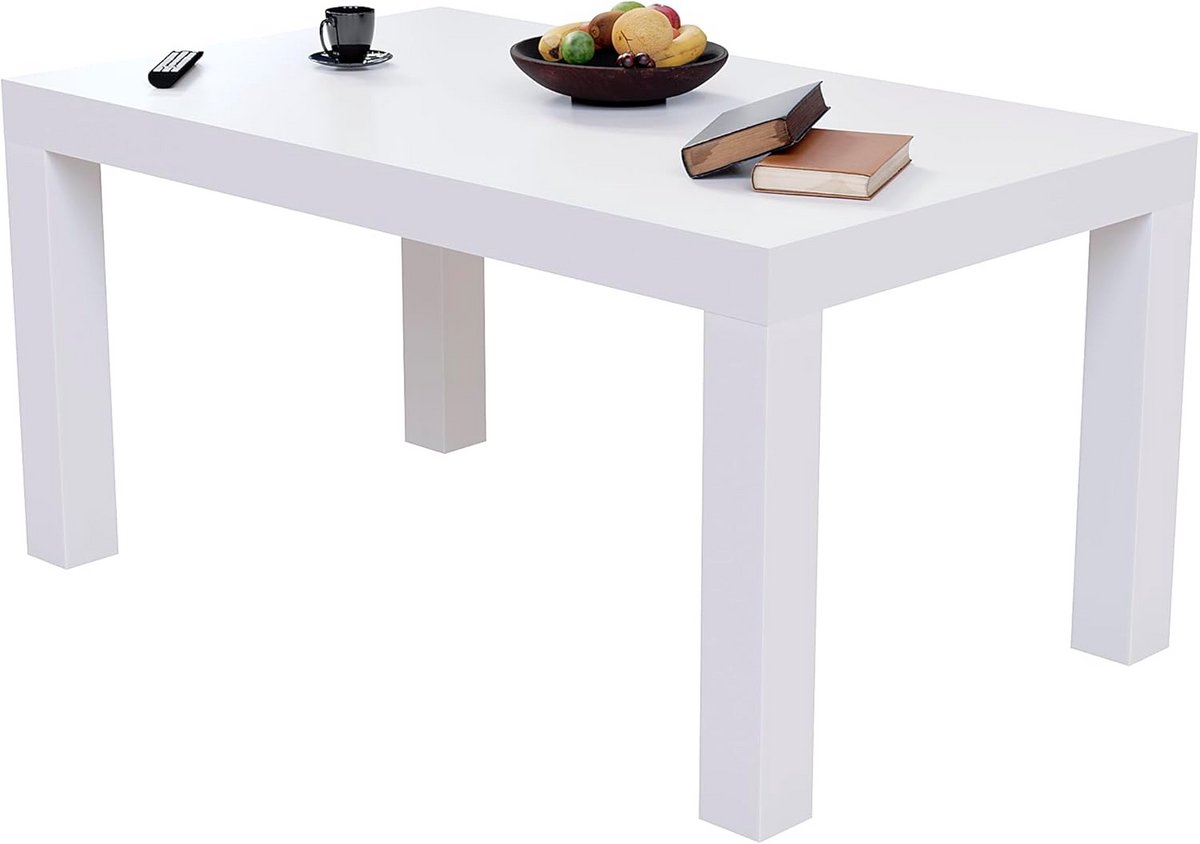 Moderne Witte Salontafel Rechthoekig - Stijlvol en Duurzaam Woonkamermeubel