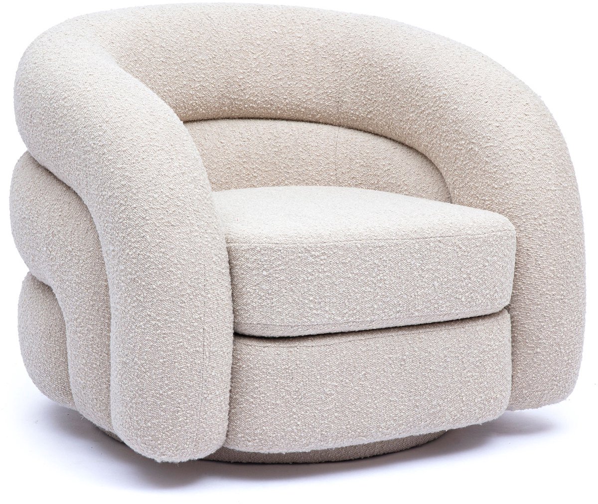 Fauteuil Momo Beige - Draaibare Design Fauteuil in Scandinavische / Hotel Chique Stijl