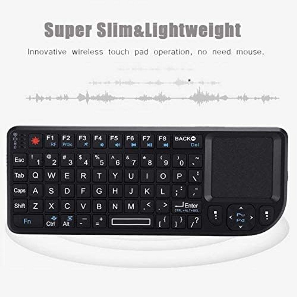 Draadloos Mini Toetsenbord met Touchpad en Verlichting - USB Oplaadbaar