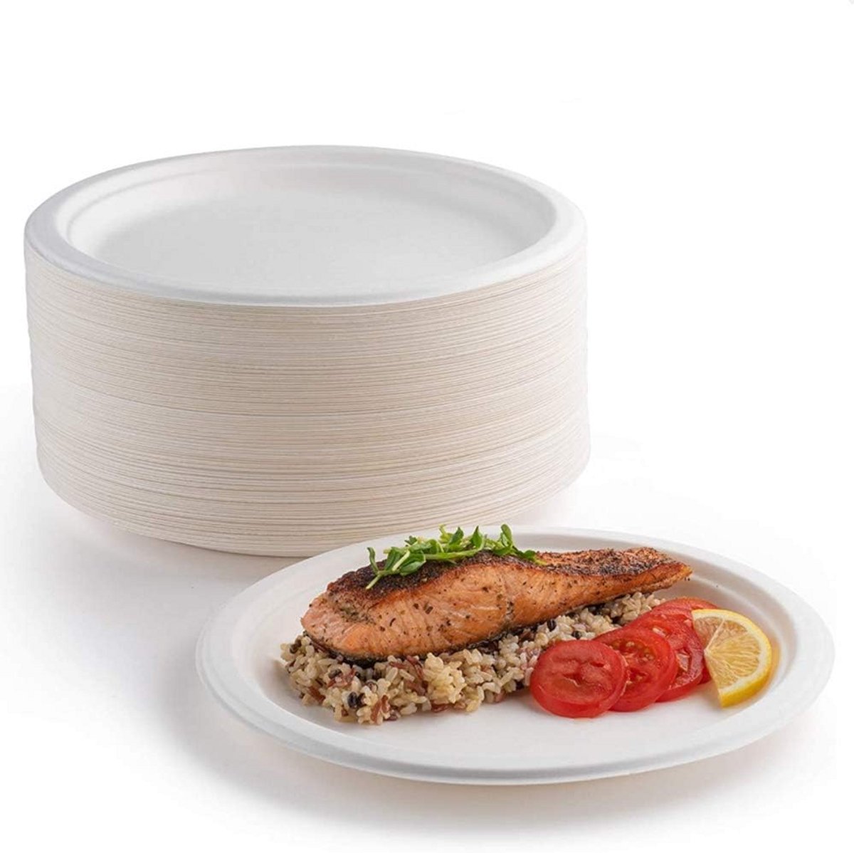 50x Wegwerp Borden Karton - 100% Composteerbaar en Biologisch Afbreekbaar (15,2 cm)