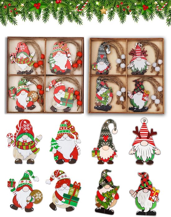 6x Houten sneeuwvlok kersthangers wit 6 cm voor kerst bestellen, Kerst