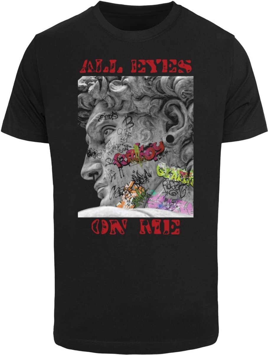 Mister Tee All Eyes Face-beeldje T-shirt Zwart