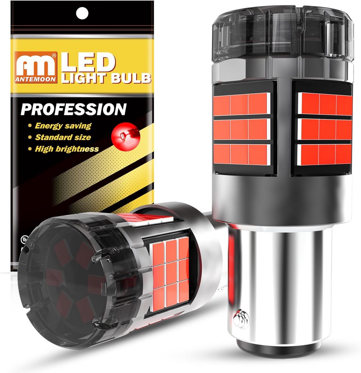 Rode BAY15D P21/5W LED Lampen Canbus - 2 Stuks voor Remlicht of Knipperlicht - 12V/24V