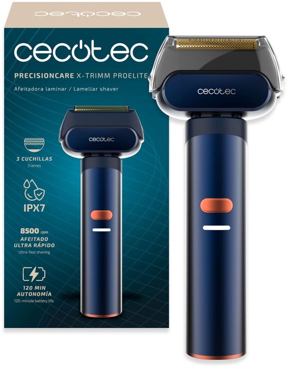 Cecotec PrecisionCare X-Trimm ProElite Electric Shaver 3 Blades IPX7 3 Speeds
