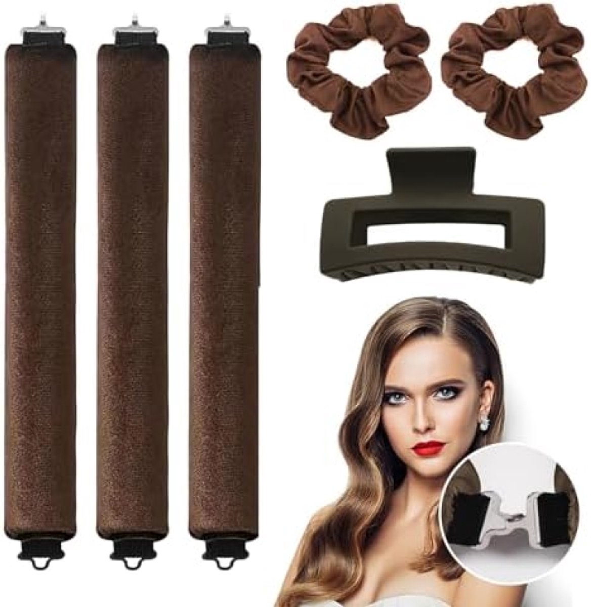 PromoHome 9-delige hitteloze krulset voor volumineus haar