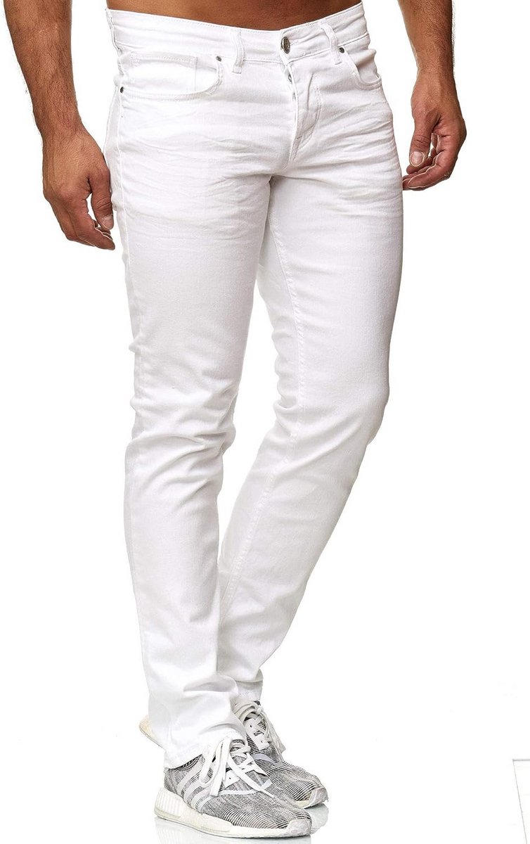 Heren Jeans Slim Fit Stretch Denim Spijkerbroek met 5-Pocket Stijl
