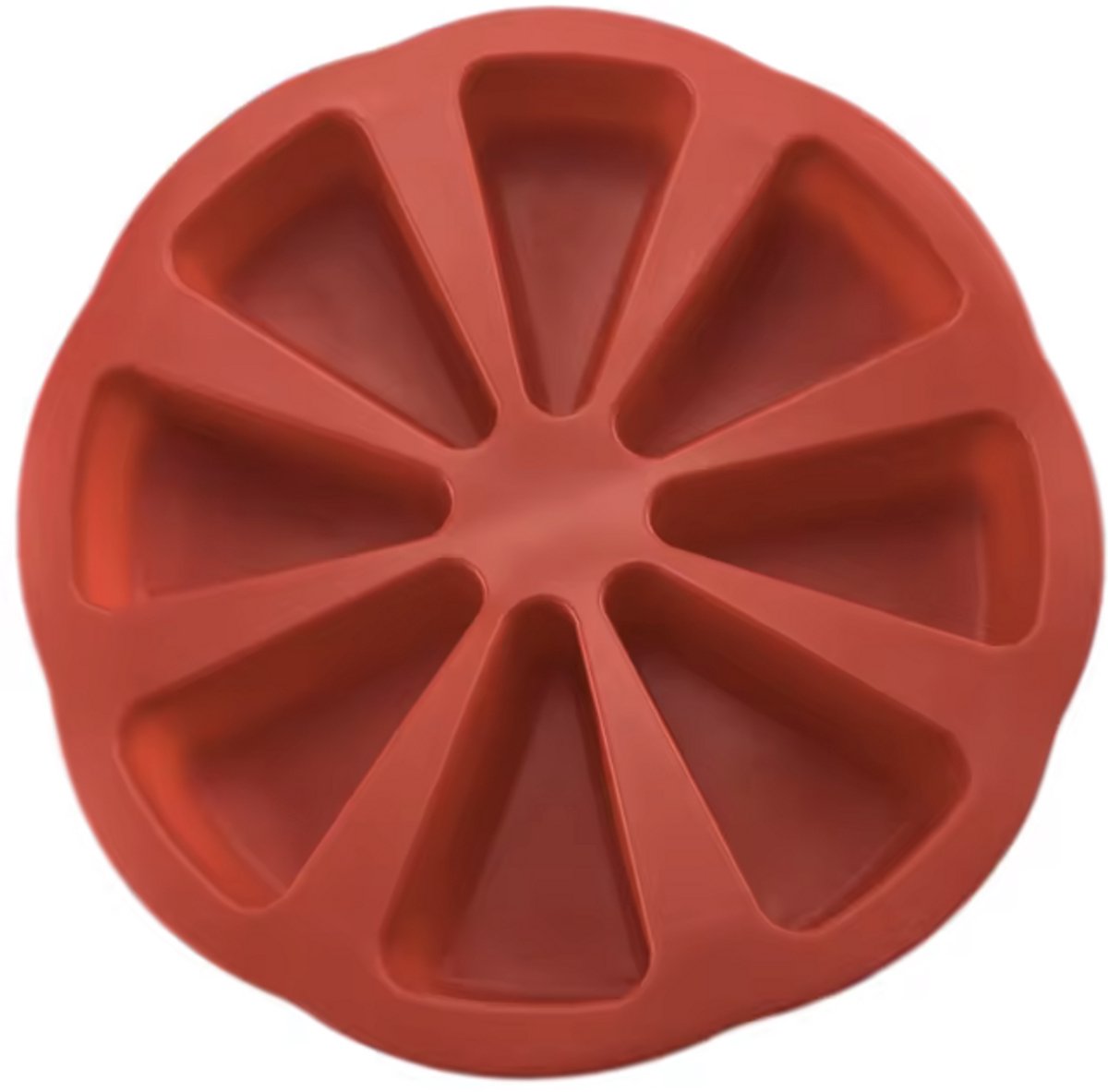 Siliconen bakvorm - Taartvorm - Cakevorm - Mold - Rood - 8-vaks - 27,4CM - 4,5CM hoog - Bakvorm - Bakken - CHPN