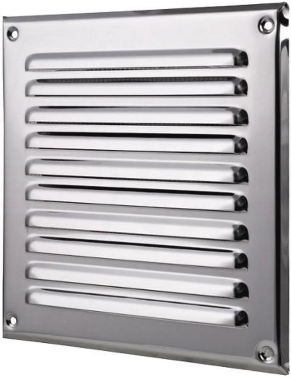 Ventilatierooster Roestvrij staal Geprofileerd 150 x 150 mm voor Keuken en Badkamer