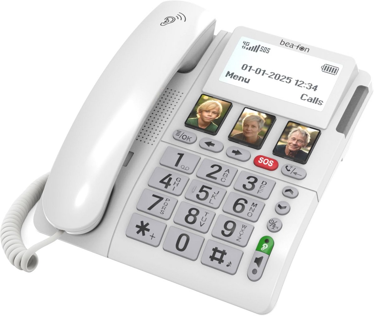 Tafeltelefoon met 4G LTE, SOS-noodoproep, extra grote cijfers en handsfree functie