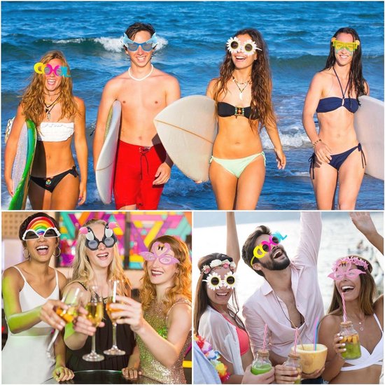 Lache Party Zonnebrillen Set van 9 - Ideaal voor Feestjes, Huwelijk en Carnavals — afbeelding 5