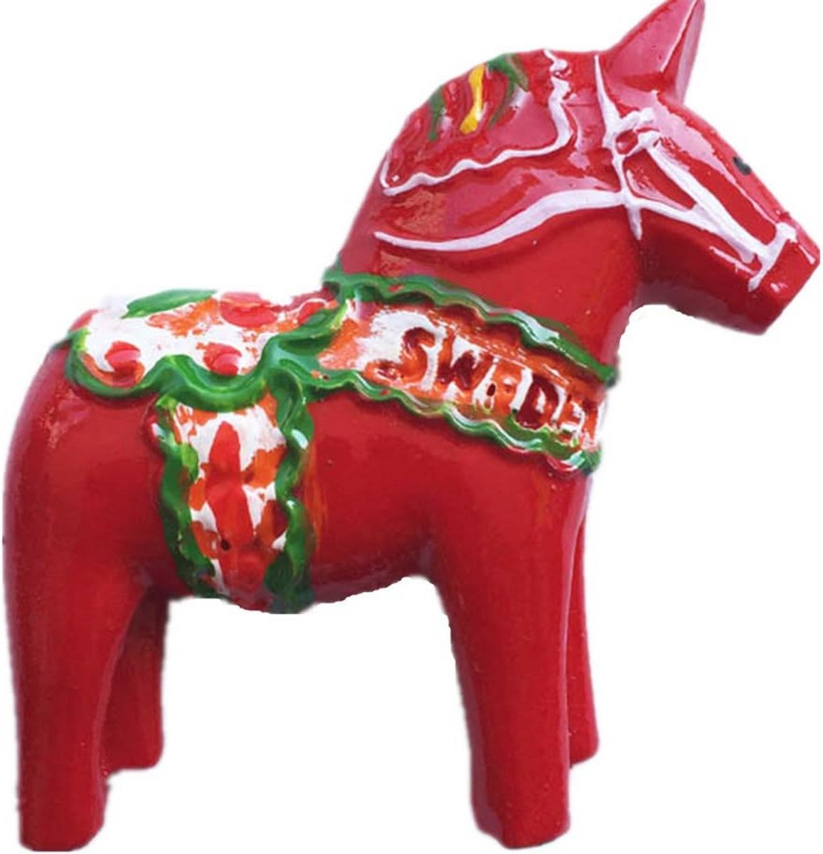 3D Dala Paard Souvenir Koelkastmagneet - Decoratie voor Huis & Keuken