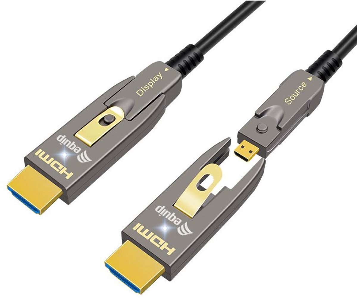 Equip 119412 HDMI kabel 15 m HDMI Type-A/HDMI Type-D Zwart