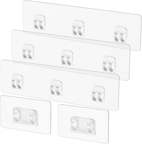Geen boor nodig, zelfklevende handdoekhaken, 4-pack, geborsteld nikkel, roestvri