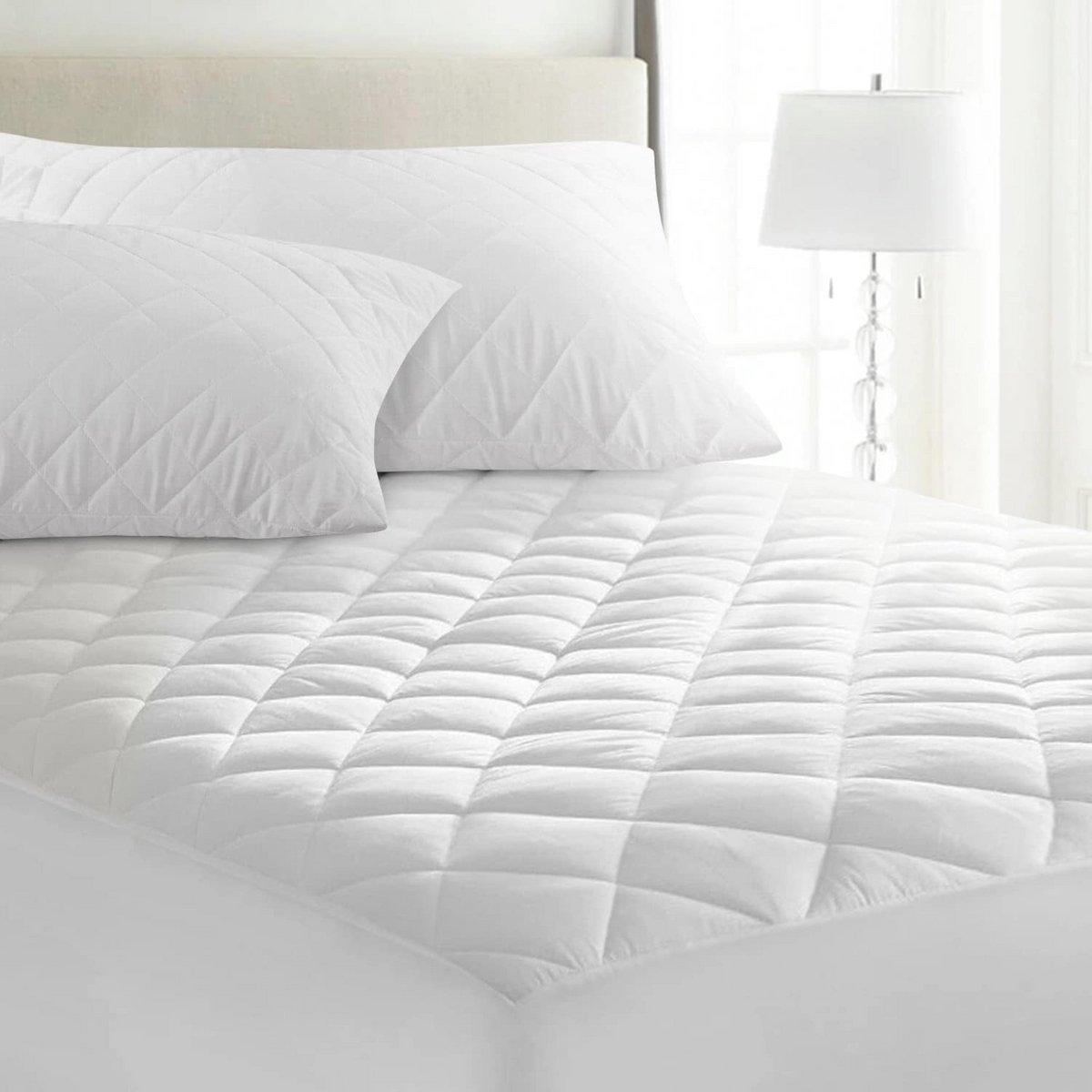 Dubbele Matrasbeschermer 30 Cm Extra Diepe Anti Allergie Microfiber Tweepersoonsbed