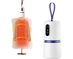 Draagbare wasdroger - Kleine en compacte elektrische wasdroger - Stille draagbare wasdroger met timer - Multifunctionele mini-wasdroger geschikt voor reizen, appartementen, campers en slaapzalen - Wit