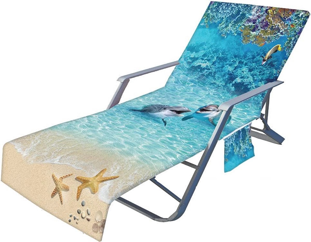 Draagbare Microfiber Strandstoelhoezen voor Loungestoelen - Ideaal voor Zwembad, Strand en