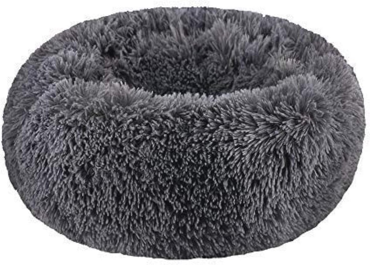 Comfortabel rond huisdierbed voor katten en kleine honden - zacht pluche en zelfverwarmend