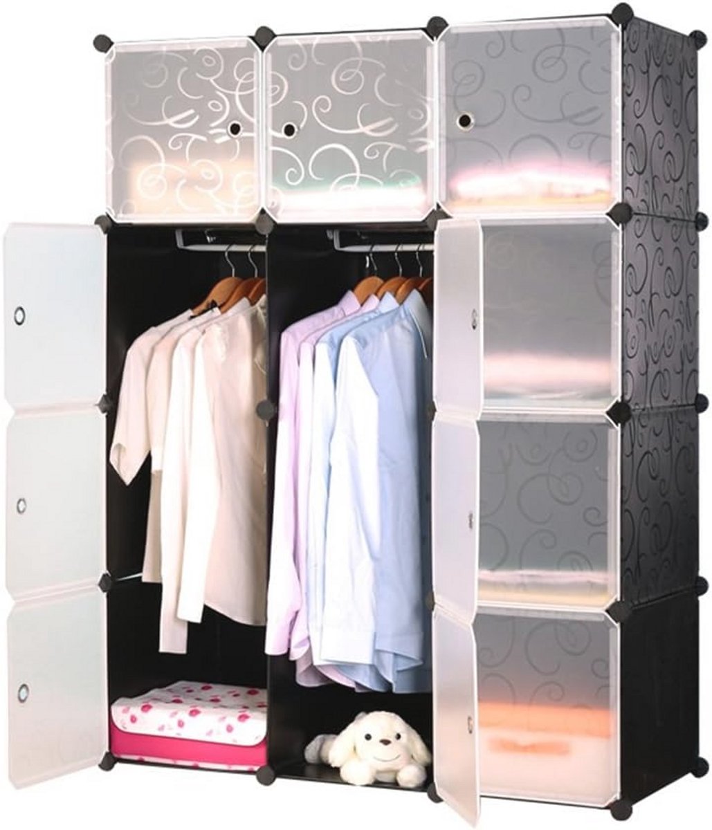 Opbergkast met 12 Kubussen - Draagbare Modulaire Organizer voor Kleding