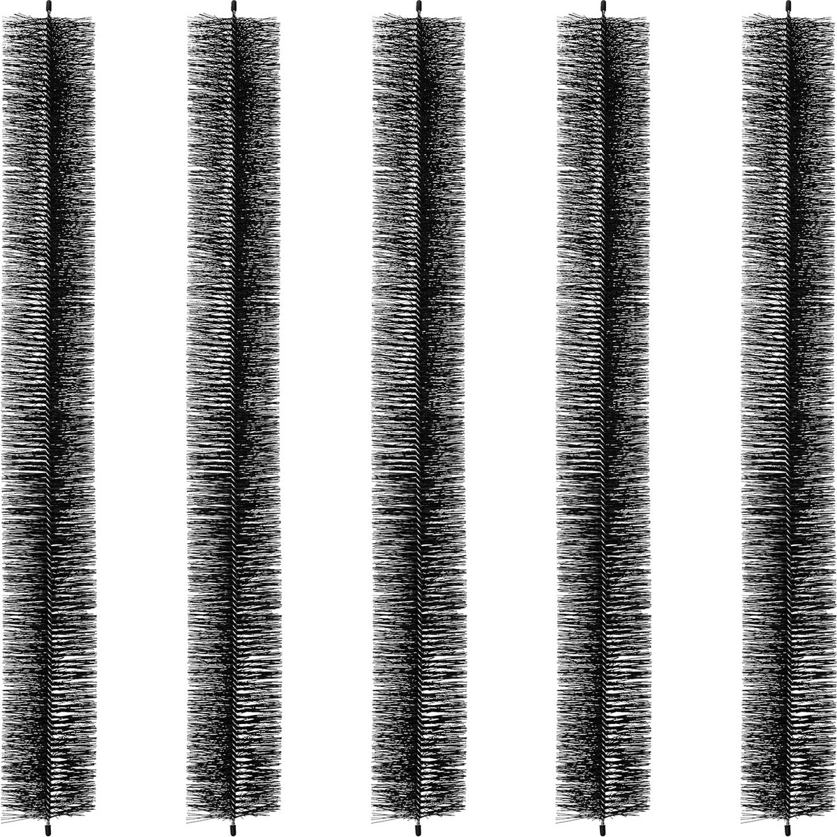 VEVOR Dakgootborstel, 4,6 M Lengte, 110 Mm, Dakgootreinigingsgereedschap Bladbeschermer voor 5" Dakgoot Verwijdert Gemakkelijk Bladeren en Vuil van Het Dak, 5 Stuks