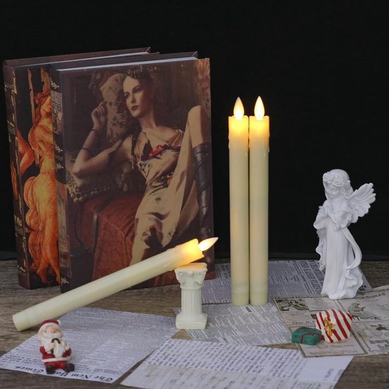 Zevanor Oplaadbare Vlamloze Afstandsbediening 4cm x4cm LED Kaarsen, Flikkerend Kunststof Ivoor Timer Set van 6 Kaarsen met Oplaadkabel Zevanor Oplaadbare Vlamloze Afstandsbediening 4cm x4cm LED Kaarsen, Flikkerend Kunststof Ivoor Timer Set van 6 Kaarsen met Oplaadkabel