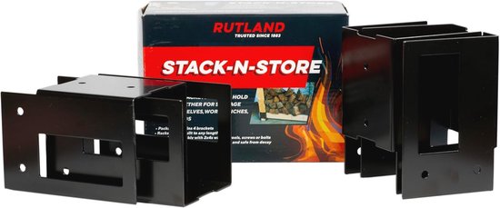 Stack 'n Store Houtopslag met 4 Klemmen - Zwart | bol