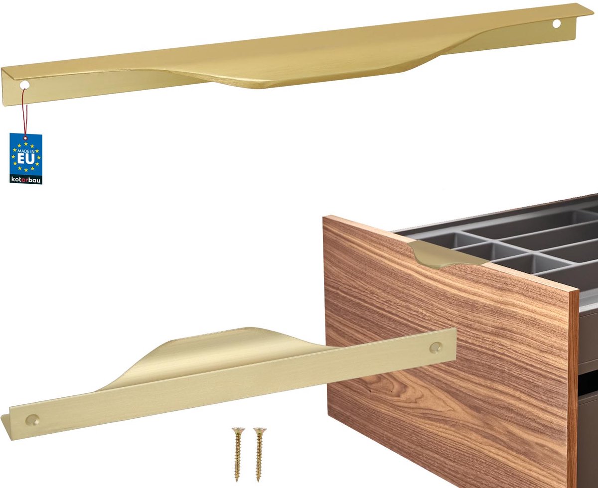 Aluminium Serie - Meubelgreep - Gouden Mat - 192mm - 212mm