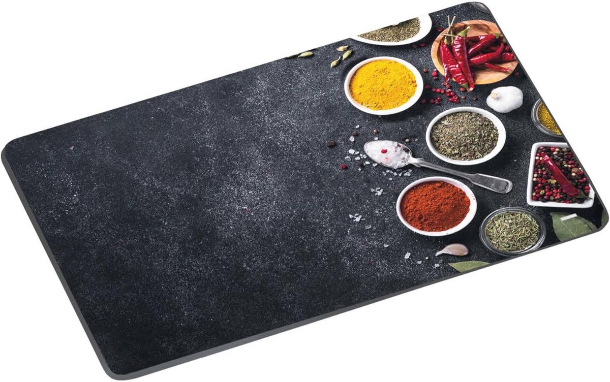 Glazen Snijplank 38 x 28,5 cm met SPICES Motief