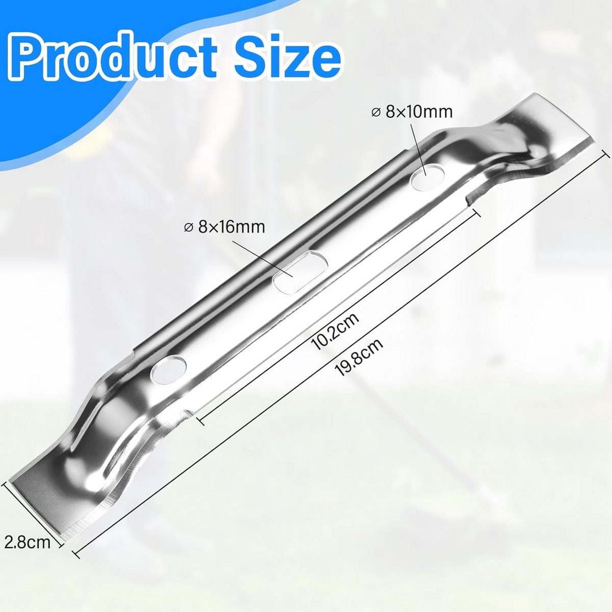 Roestvrijstalen 20 cm messen voor robotmaaier - afbeelding 3