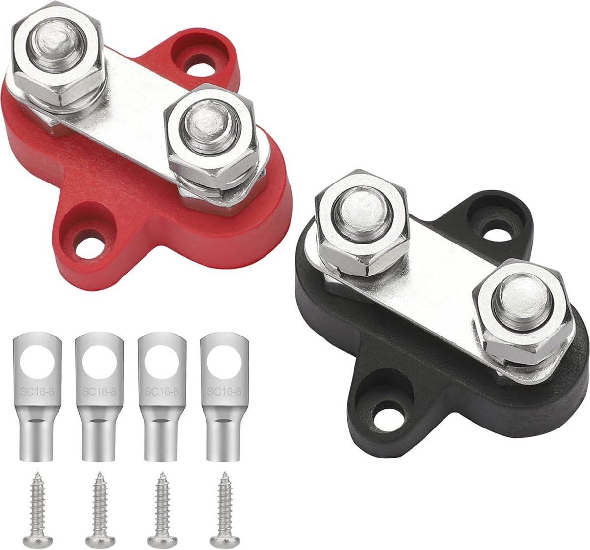 Accustroomverdelingsklemmenblok M8 12V - 48V DC busbar voor auto en boot