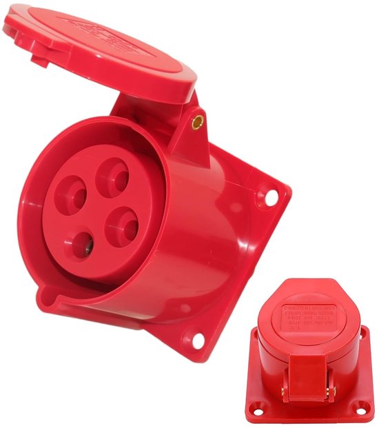 Allecto Plus - Multifunctionele Waterdichte Industriële Stekker 1 In 3 Uit 5 Pins 32a 380 415v