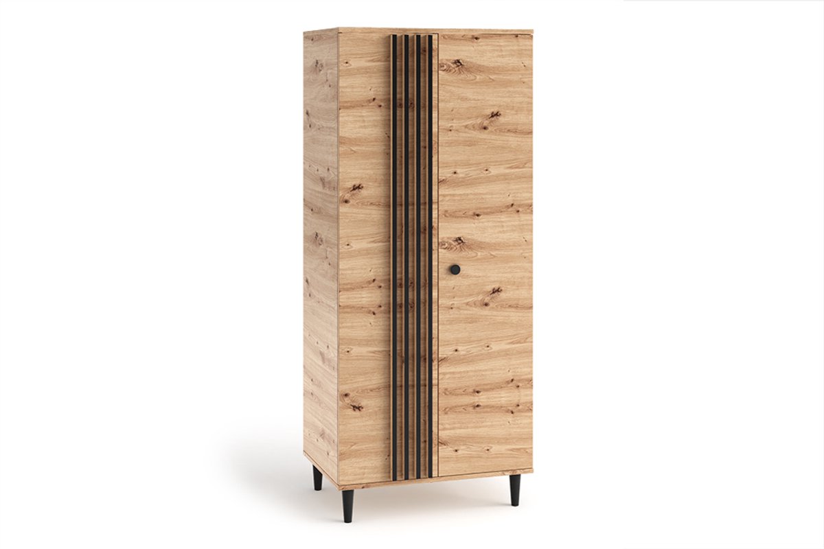 Kledingkast Laura Garderobe Kast Multifunctionele kast Hoge kast Slaapkamer 2 deuren