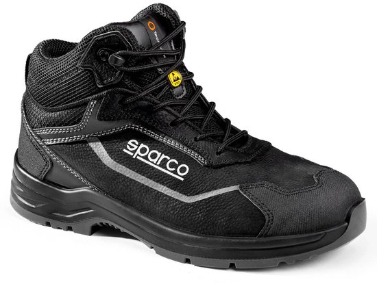Chaussures de travail Sparco S3 ESD Indy Oscar - Chaussures de sécurité S3 - ESD - Sans métal - Antidérapantes - 43 / Zwart