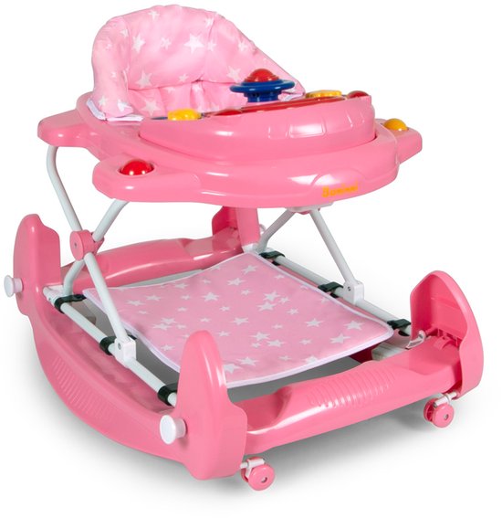 Baninni Loopstoel Classic 2-in-1 Star - Roze van Merkloos — afbeelding 2