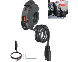 Sander Shop USB-oplader voor motorfiets, PD type C en USB voor 12 V ~ 24 V motorfietsen