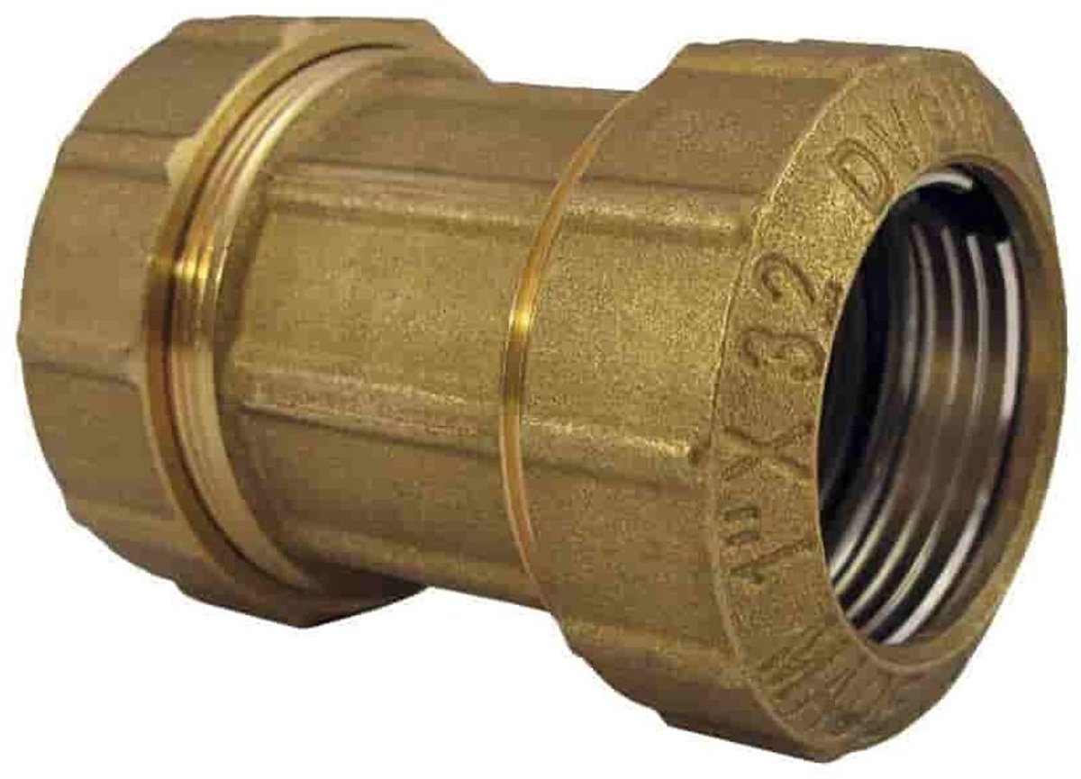PE Koppeling 20mm Messing - Veilige Klemaansluiting voor PE Buis