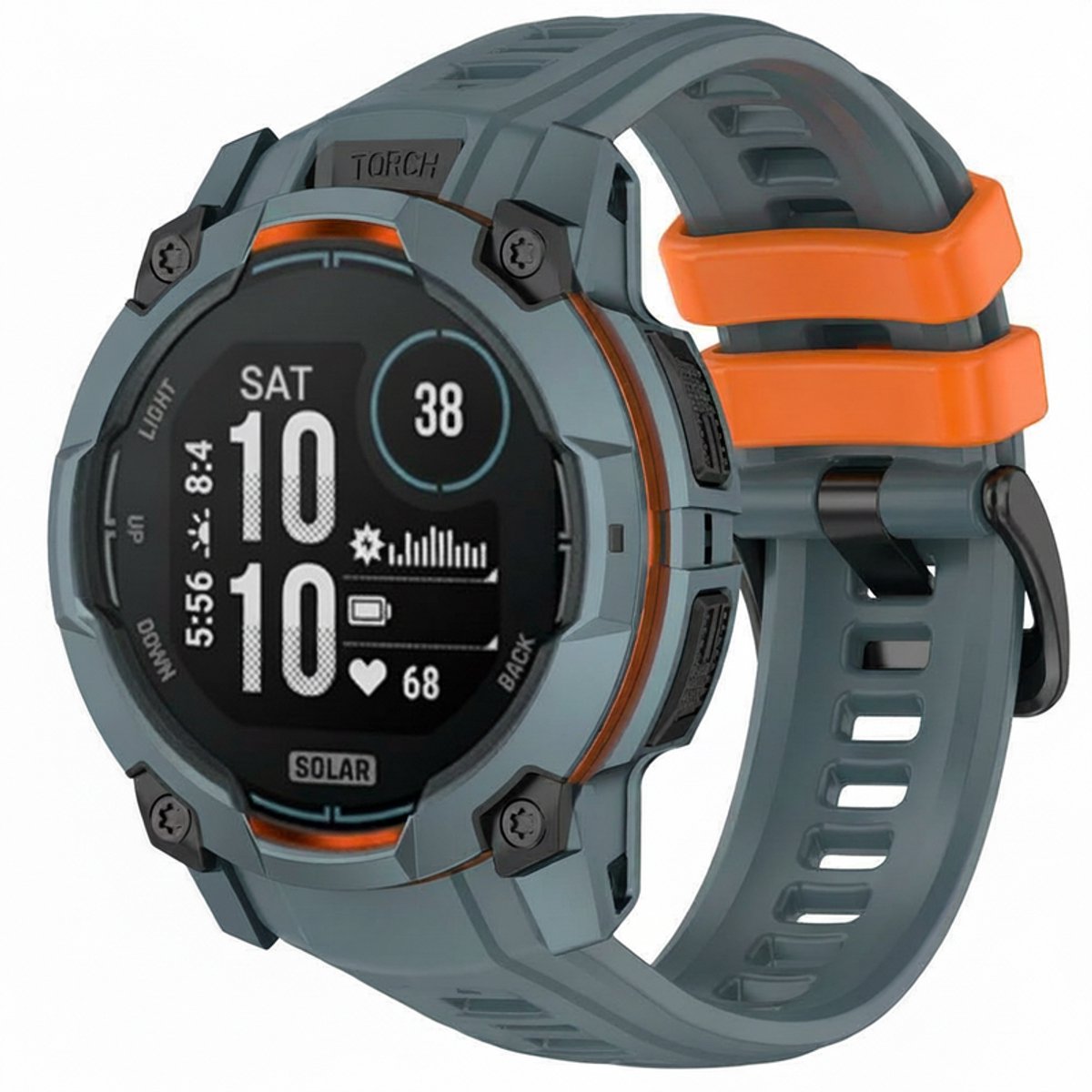 Siliconen bandje - geschikt voor Garmin Instinct 3 Amoled / Solar 45mm - gespsluiting - blauw
