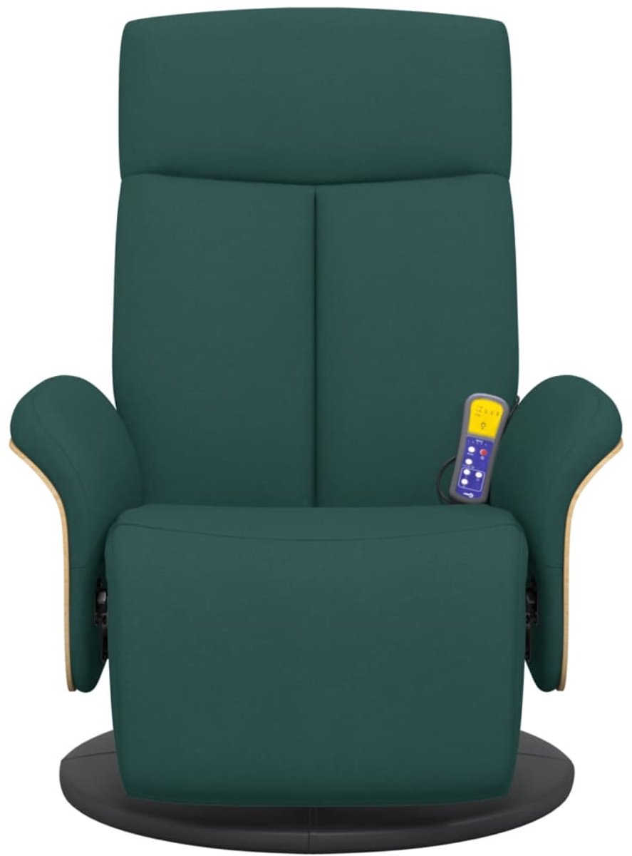 vidaXL Massagestoel Verstelbaar Donkergroen met Voetensteun - afbeelding 3