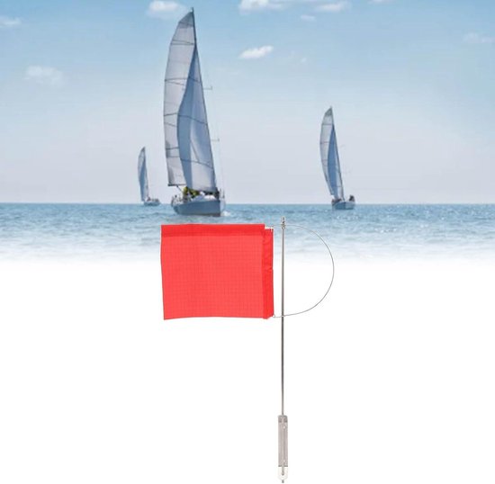 Marine Mast Flag Wind Indicator Red Sturdy Ss304 For Sailing Boat Yacht