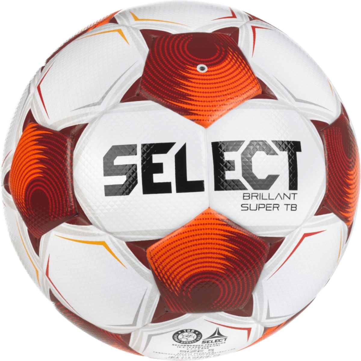 Select Brillant Super TB FIFA Quality Pro v25 Ball, Unisex, Wit, Bal naar voetbal, maat: 5