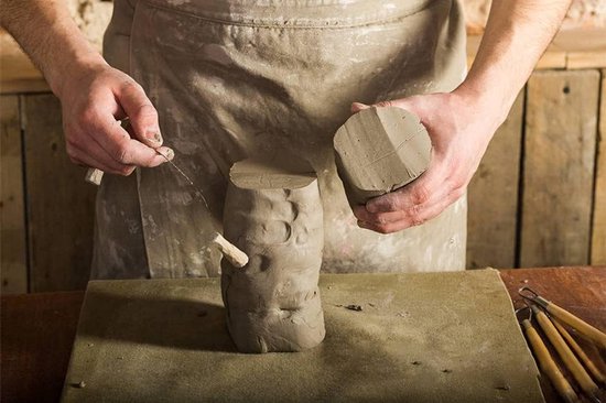 Kleigereedschappen 13-delige aardewerkgereedschapsset Hout en metaal Polymeerkleigereedschappen Beeldhouwengereedschappen Kleimodelleringsgereedschappen voor volwassenen Beginners Aardewerk Keramiek Sculptuur, snijwerk, schraper van Merkloos	 — afbeelding 5