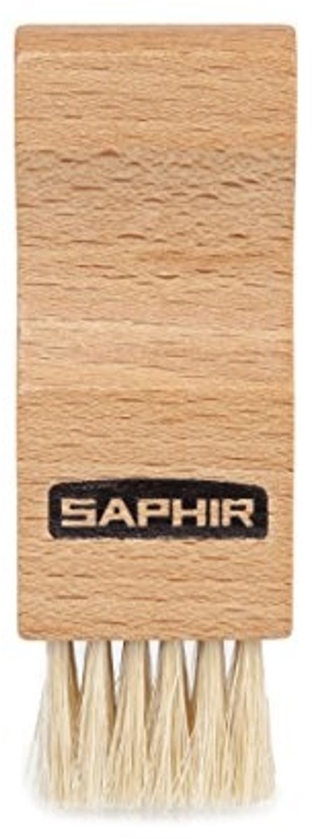 Saphir opbrengborstel plat - handige schoenborstel voor het opbrengen van schoensmeer