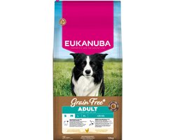 Eukanuba Grain Free Adult Small & Medium Breed - Hondenvoer - Kip 12 kg