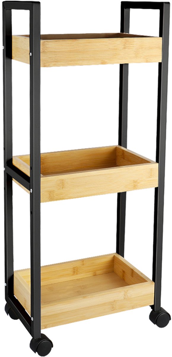 PIPIPOXER-Keukentrolley -Rolwagen -Serveerwagen -Zwart