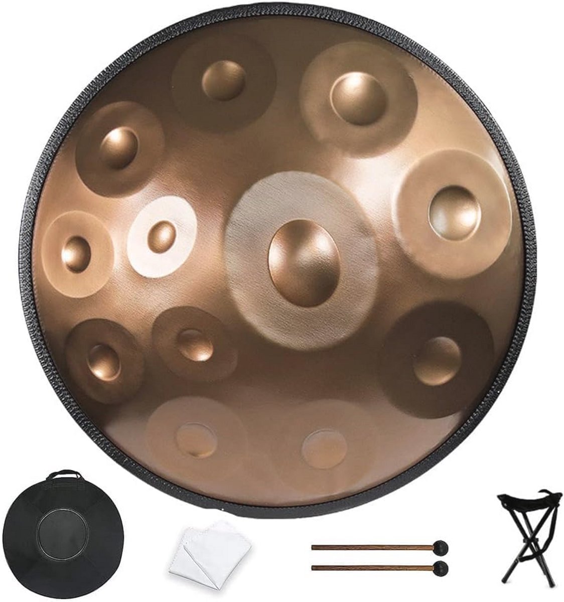 Stalen Handpan 432 Hz - 12 Tonen Handdrommel voor Melodisch Spel